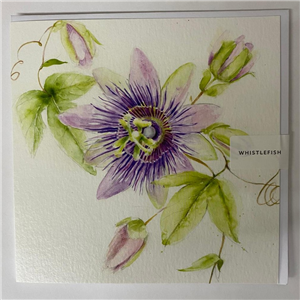 Whistlefish Greeting Card Passion Flower 16x16cm